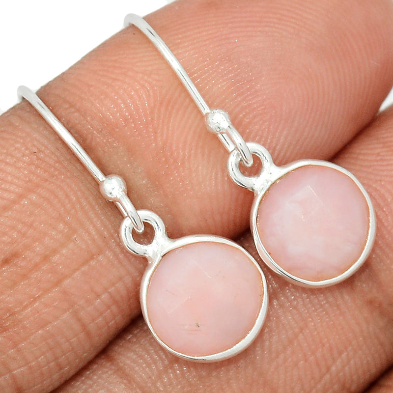1.1" Pink Opal Faceted Earrings - POFE20