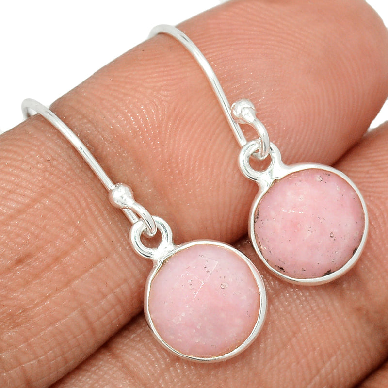 1.1" Pink Opal Faceted Earrings - POFE23
