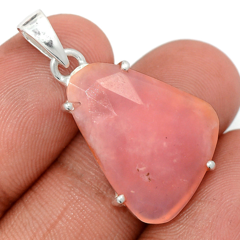 1.3" Claw - Pink Opal Faceted Pendants - POFP22