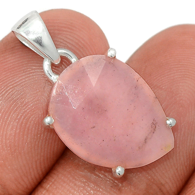 1" Claw - Pink Opal Faceted Pendants - POFP28