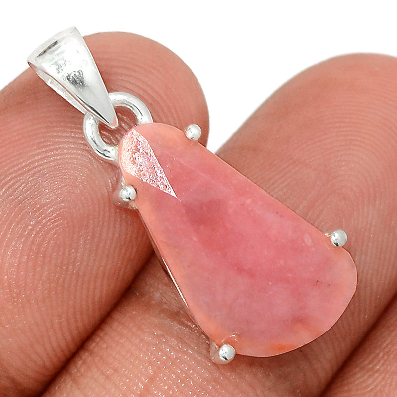 1.1" Claw - Pink Opal Faceted Pendants - POFP30