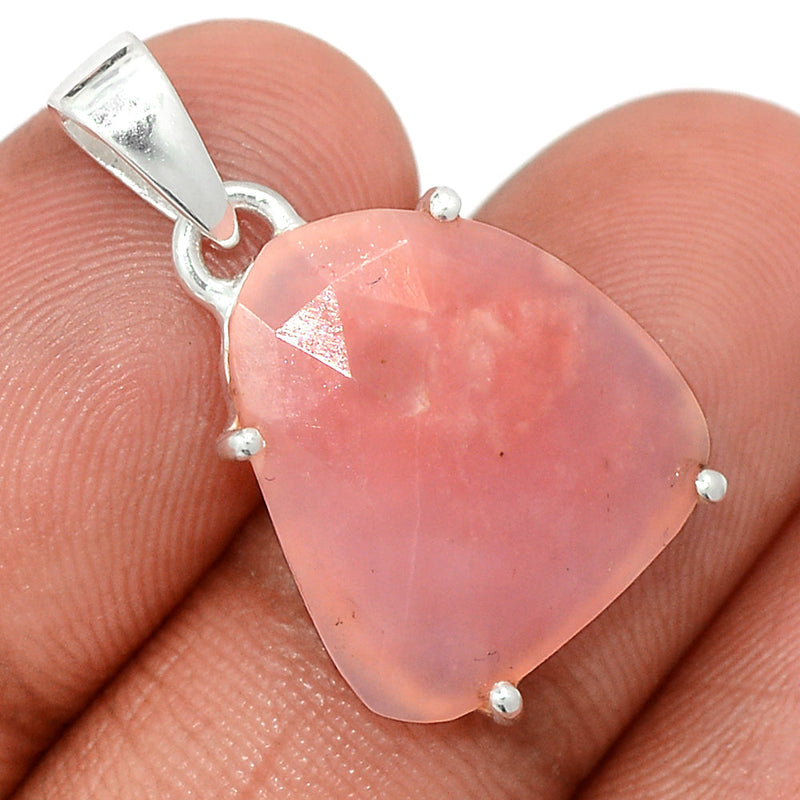 1.1" Claw - Pink Opal Faceted Pendants - POFP33