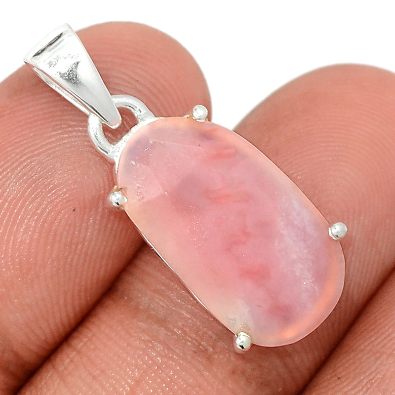 1.1" Claw - Pink Opal Faceted Pendants - POFP35