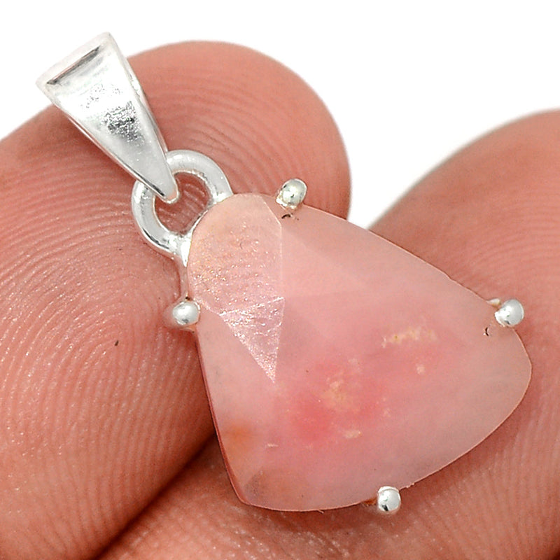 1" Claw - Pink Opal Faceted Pendants - POFP36