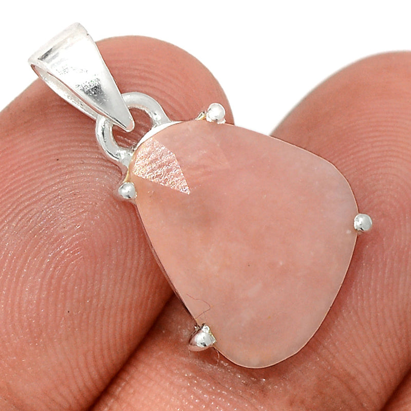1" Claw - Pink Opal Faceted Pendants - POFP38