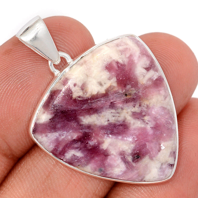 1.5" Natural Rubellite Pink Tourmaline In Quartz Cabochon Pendants - PQCP273