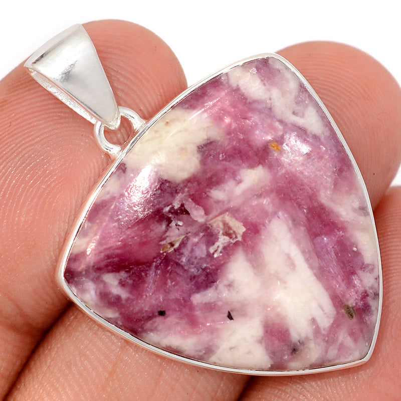 1.5" Natural Rubellite Pink Tourmaline In Quartz Cabochon Pendants - PQCP283