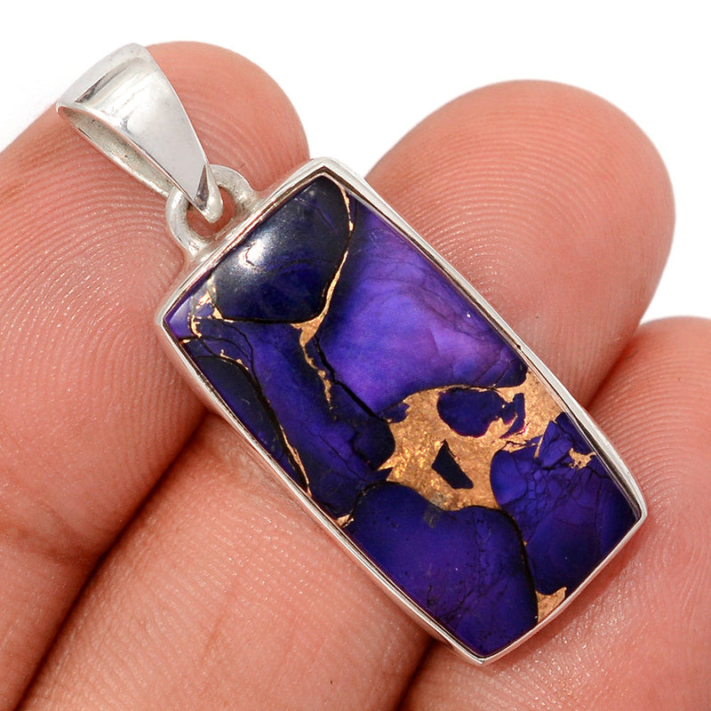 1.5" Purple Rose Dahlia Turquoise Pendants - PRDP10