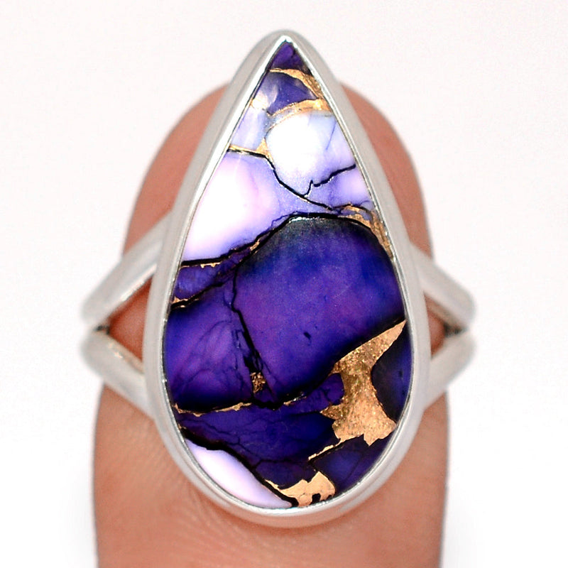 Purple Rose Dahlia Turquoise Ring - PRDR10