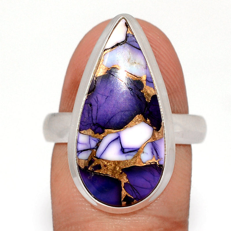 Purple Rose Dahlia Turquoise Ring - PRDR11