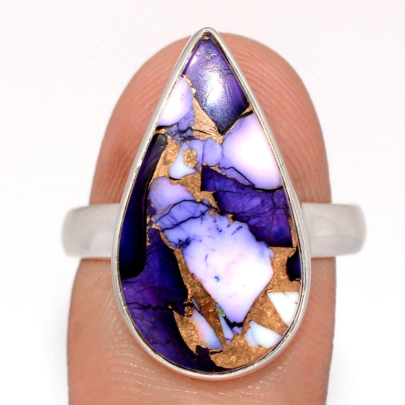 Purple Rose Dahlia Turquoise Ring - PRDR19