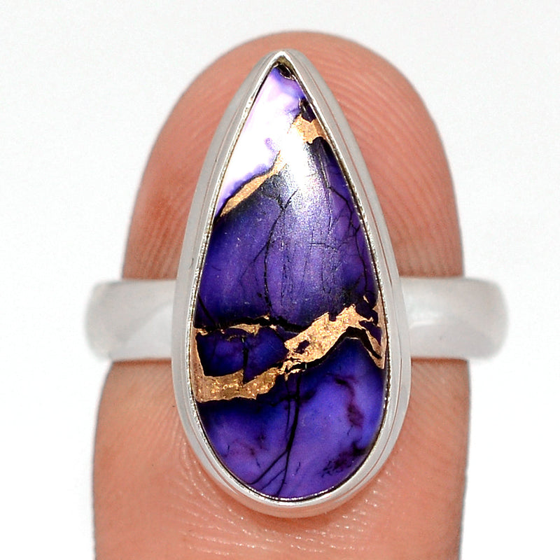 Purple Rose Dahlia Turquoise Ring - PRDR23