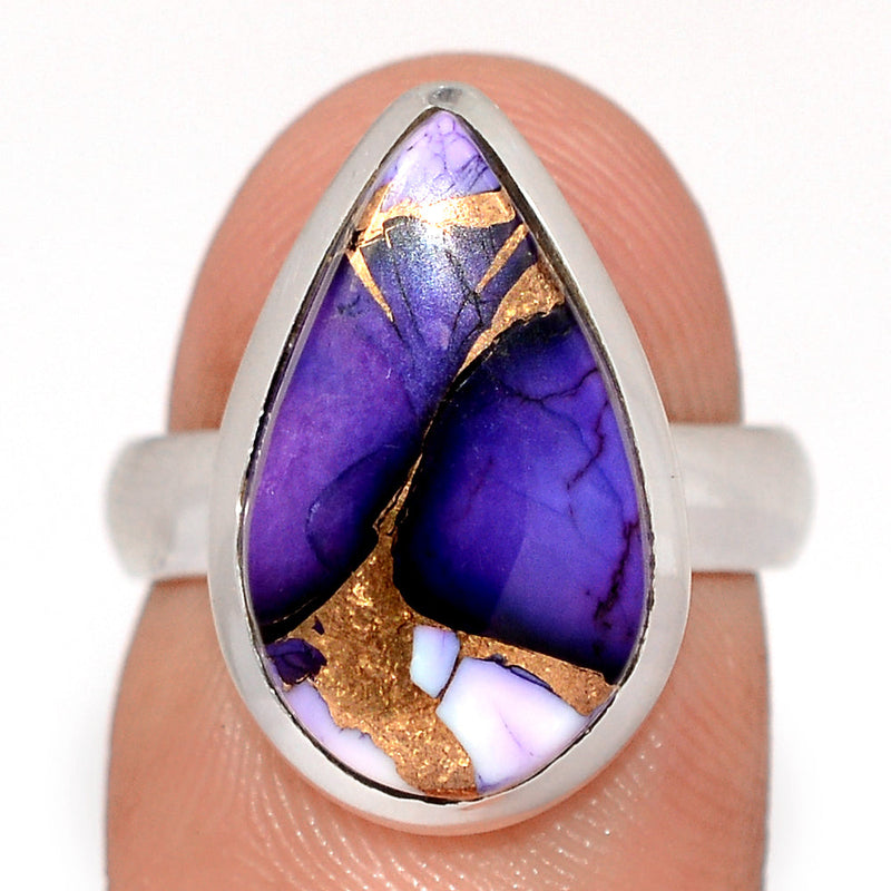 Purple Rose Dahlia Turquoise Ring - PRDR24