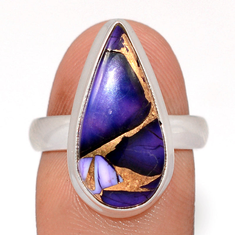 Purple Rose Dahlia Turquoise Ring - PRDR26