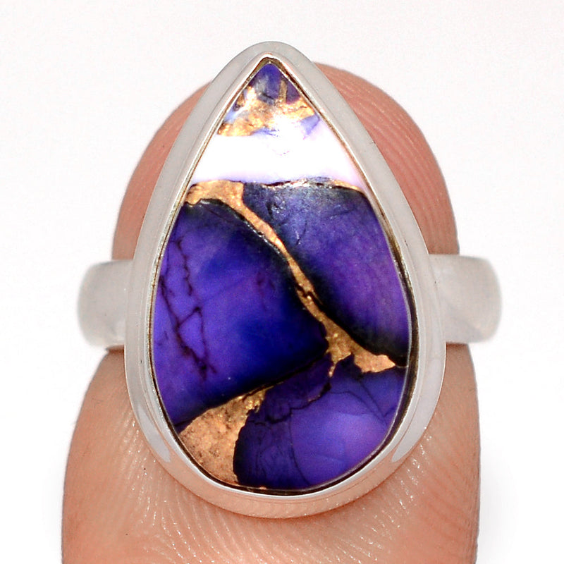 Purple Rose Dahlia Turquoise Ring - PRDR35