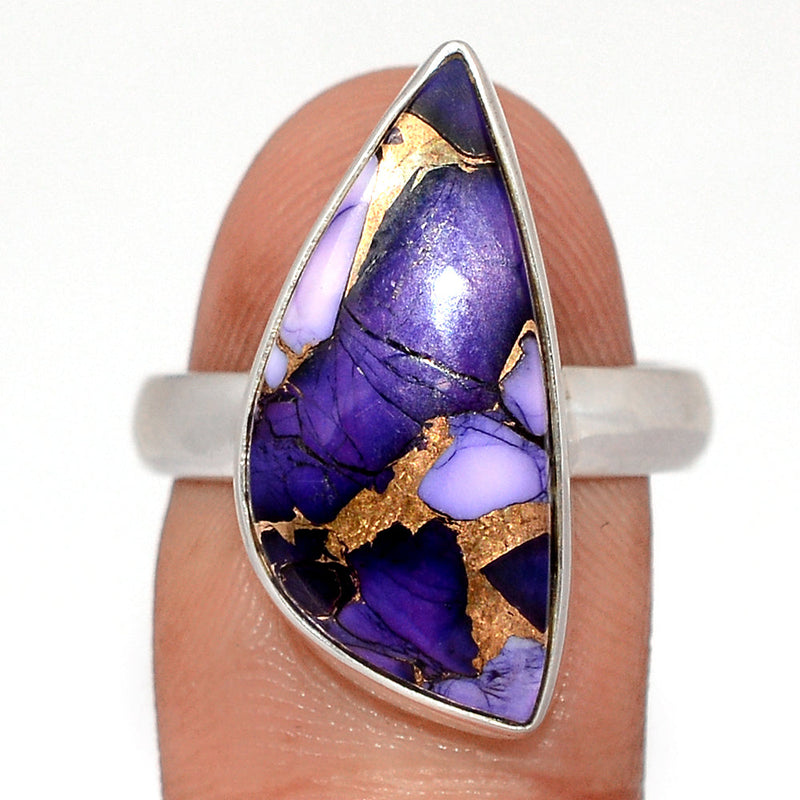 Purple Rose Dahlia Turquoise Ring - PRDR36