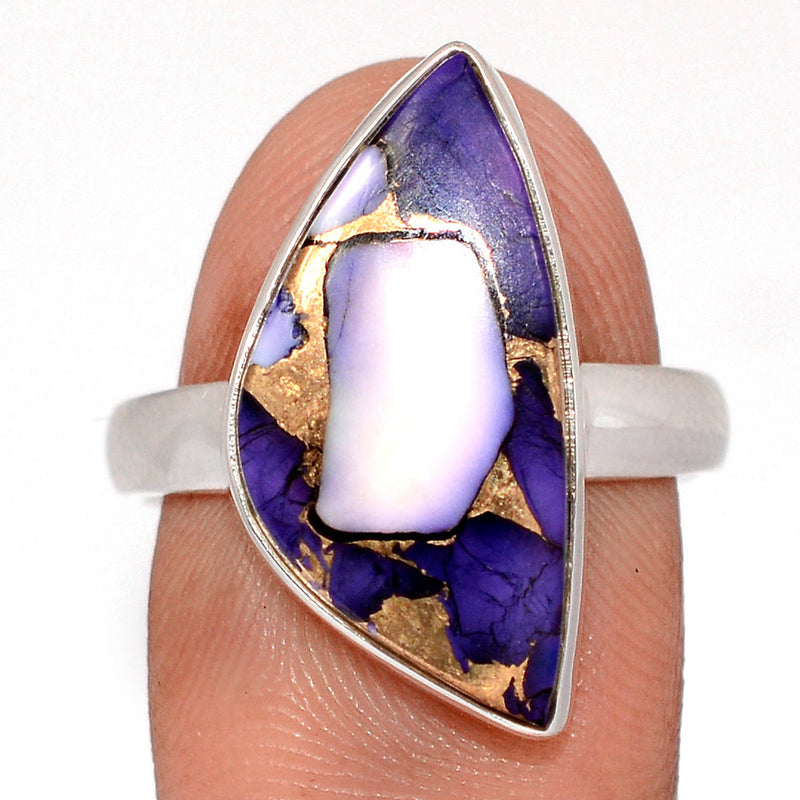 Purple Rose Dahlia Turquoise Ring - PRDR39