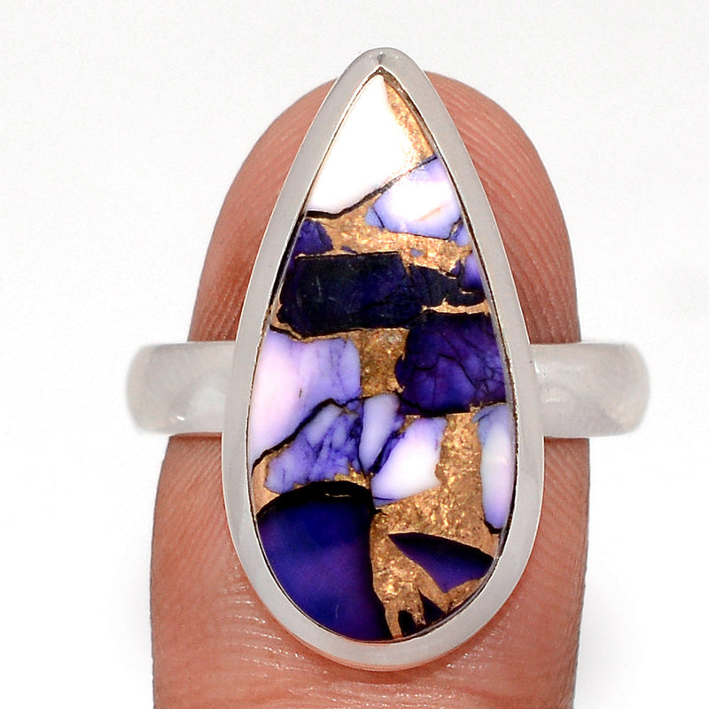 Purple Rose Dahlia Turquoise Ring - PRDR47