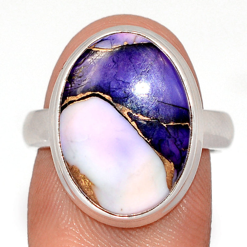 Purple Rose Dahlia Turquoise Ring - PRDR51