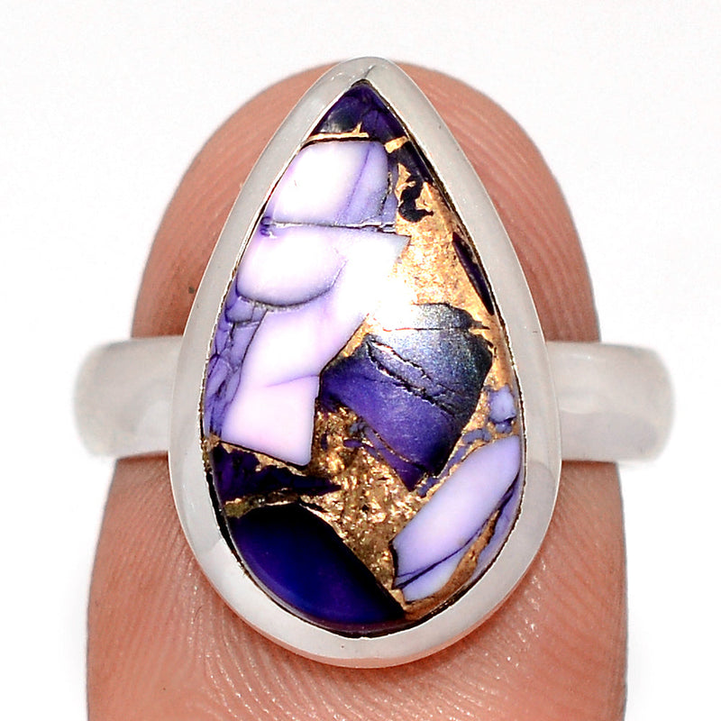 Purple Rose Dahlia Turquoise Ring - PRDR55