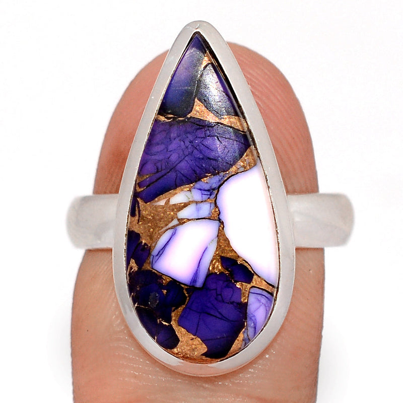 Purple Rose Dahlia Turquoise Ring - PRDR6