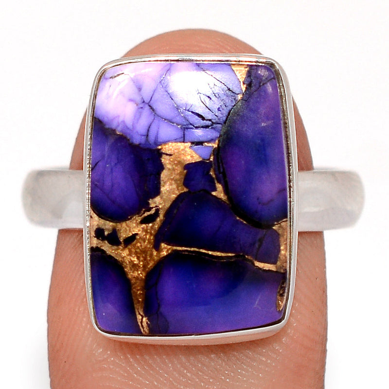 Purple Rose Dahlia Turquoise Ring - PRDR9