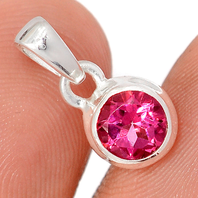 0.6" Pink Topaz Pendants - PTZP6