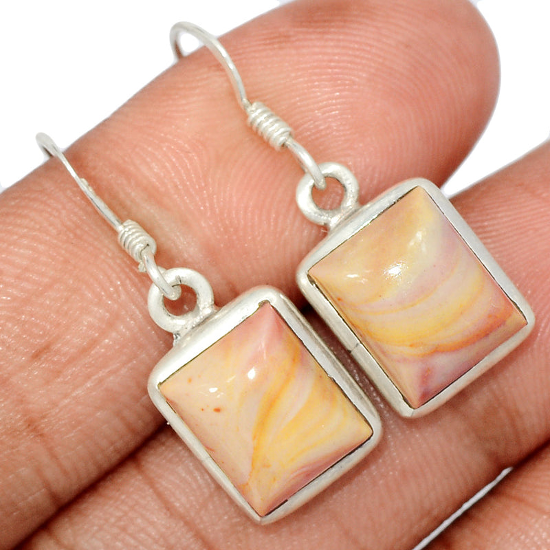 1.2" Petrified Wood Cabochon Earrings - PWCE18