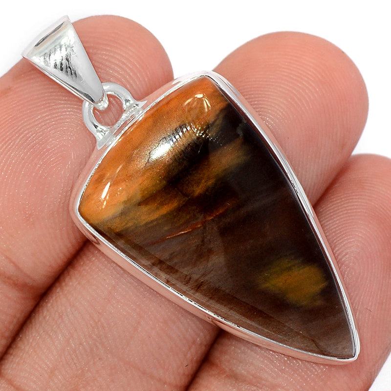 1.7" Petrified Wood Cabochon Pendants - PWCP136