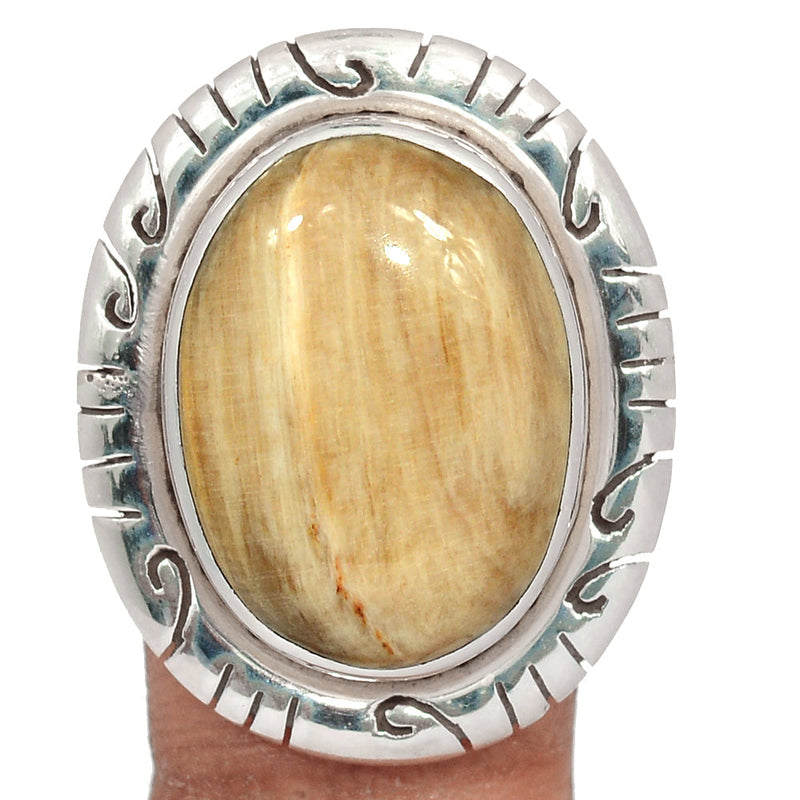Petrified Wood Cabochon Ring - PWCR50