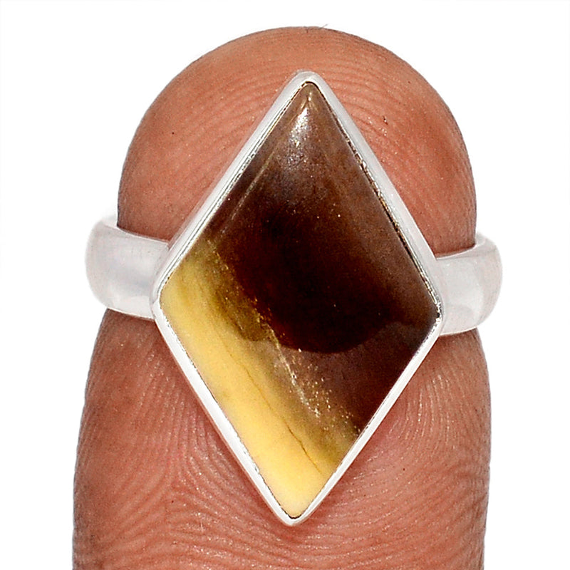 Petrified Wood Cabochon Ring - PWCR56