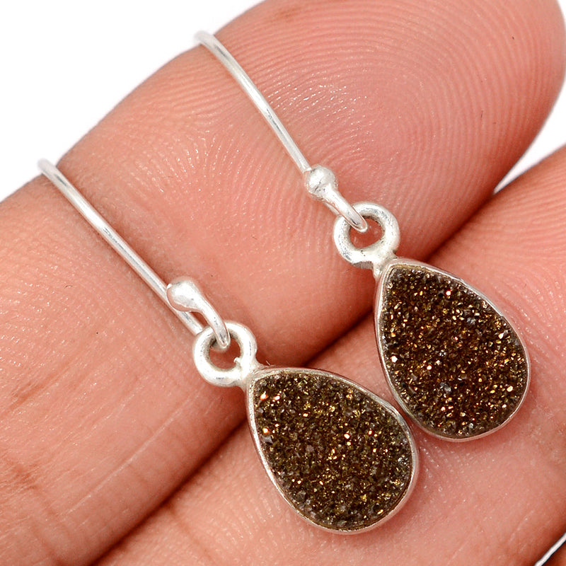 1.1" Platinum Aura Druzy Earrings - PWDE110