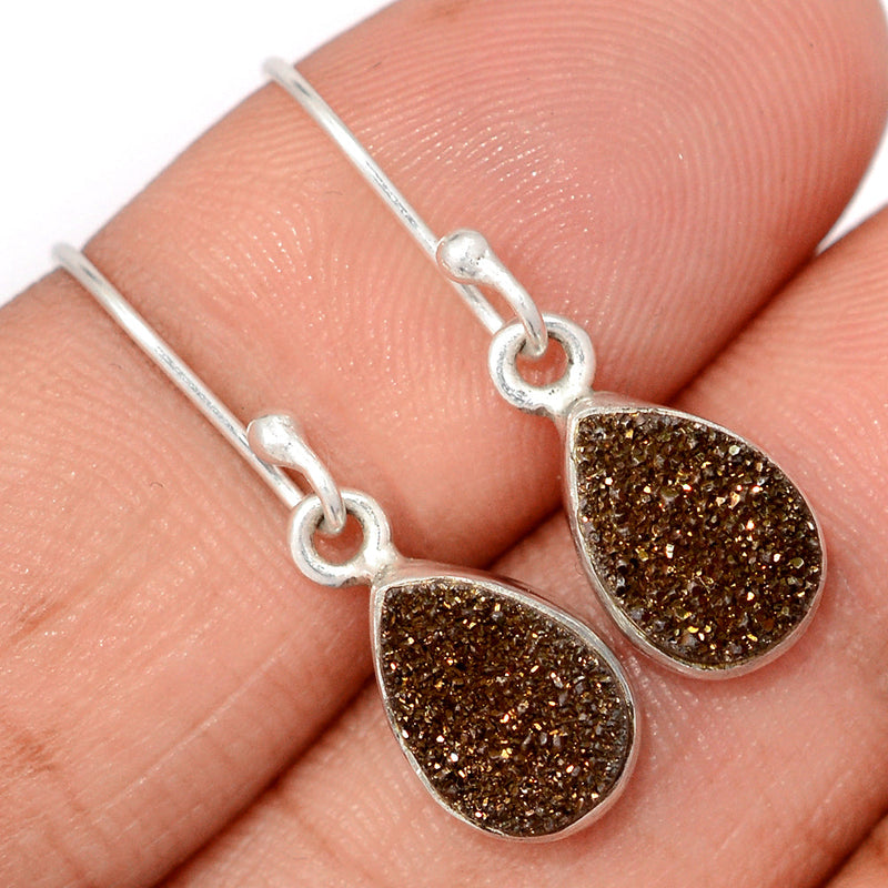 1.1" Platinum Aura Druzy Earrings - PWDE111