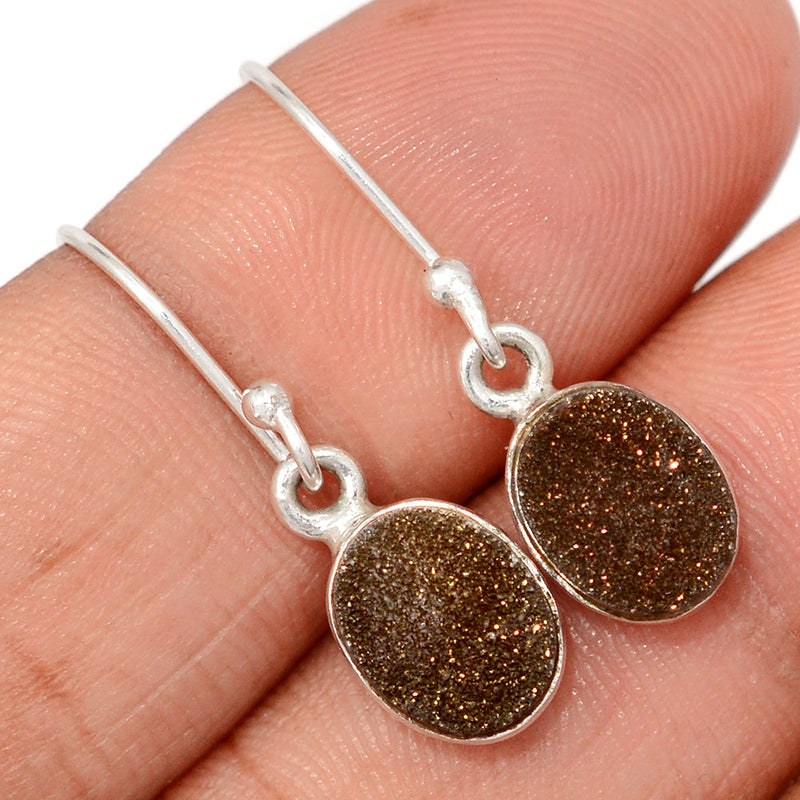 1.1" Platinum Aura Druzy Earrings - PWDE112