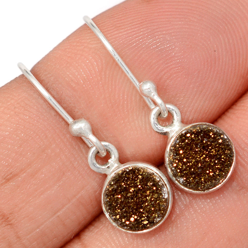 1" Platinum Aura Druzy Earrings - PWDE114