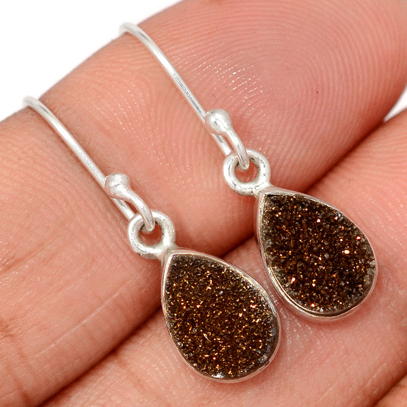 1.1" Platinum Aura Druzy Earrings - PWDE115