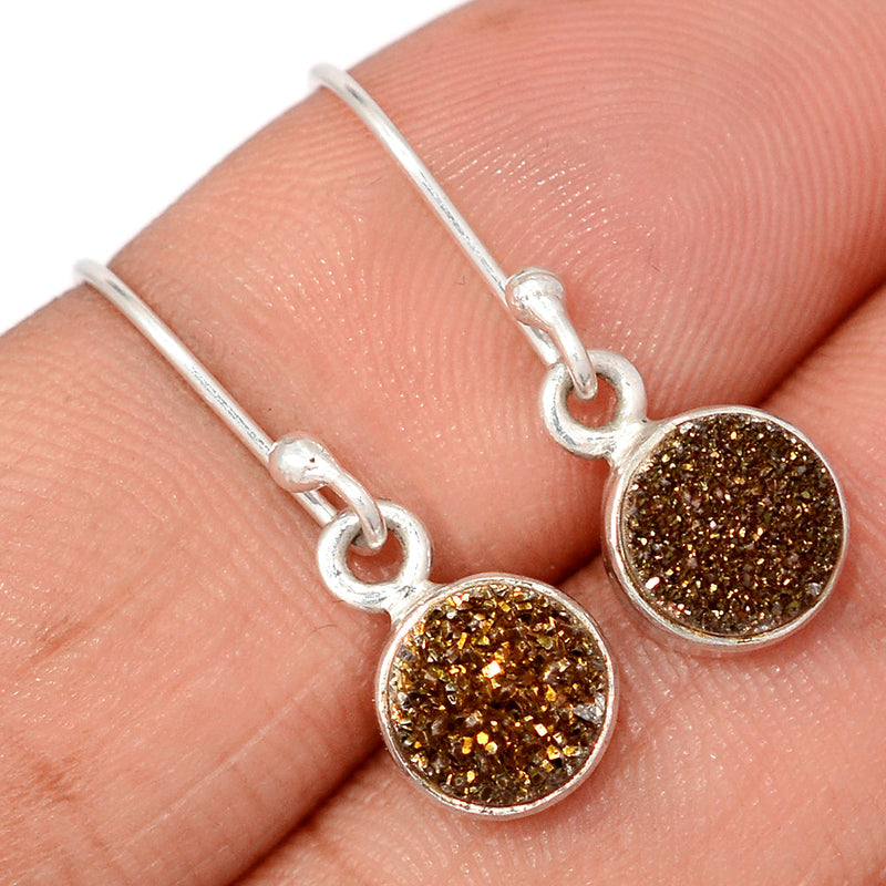 1" Platinum Aura Druzy Earrings - PWDE116