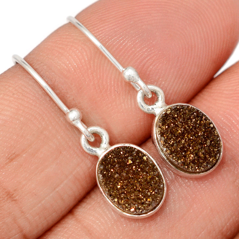 1.1" Platinum Aura Druzy Earrings - PWDE117
