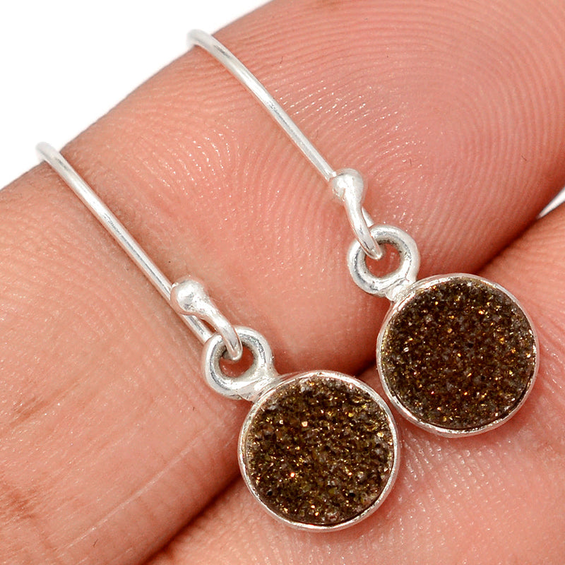 1" Platinum Aura Druzy Earrings - PWDE118