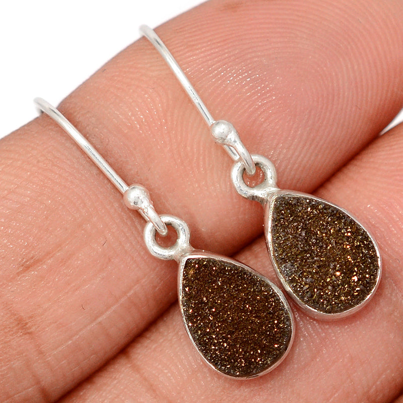 1.1" Platinum Aura Druzy Earrings - PWDE119