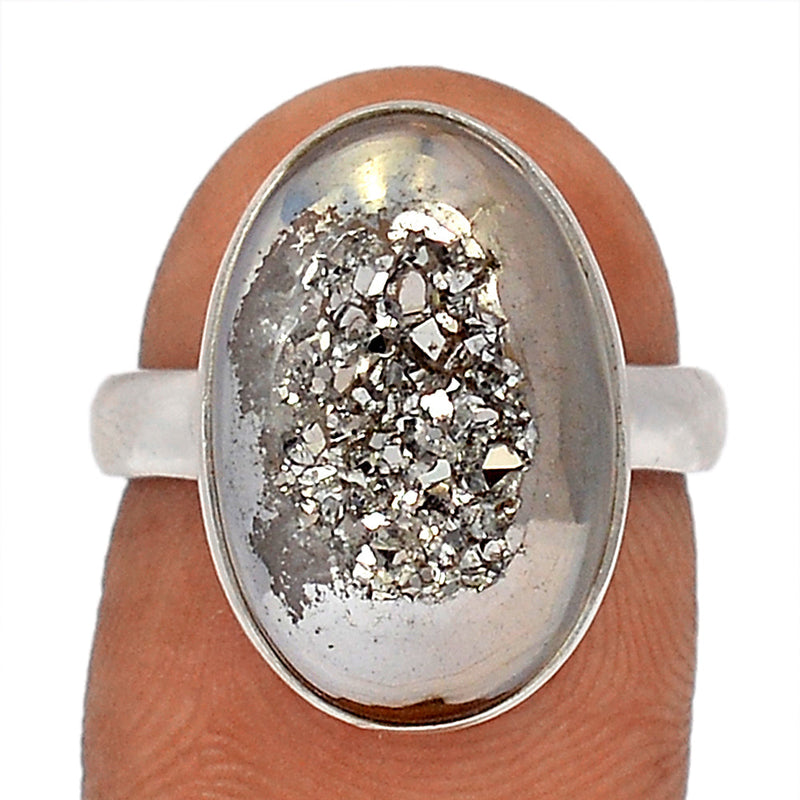 Platinum Window Druzy Ring - PWDR219
