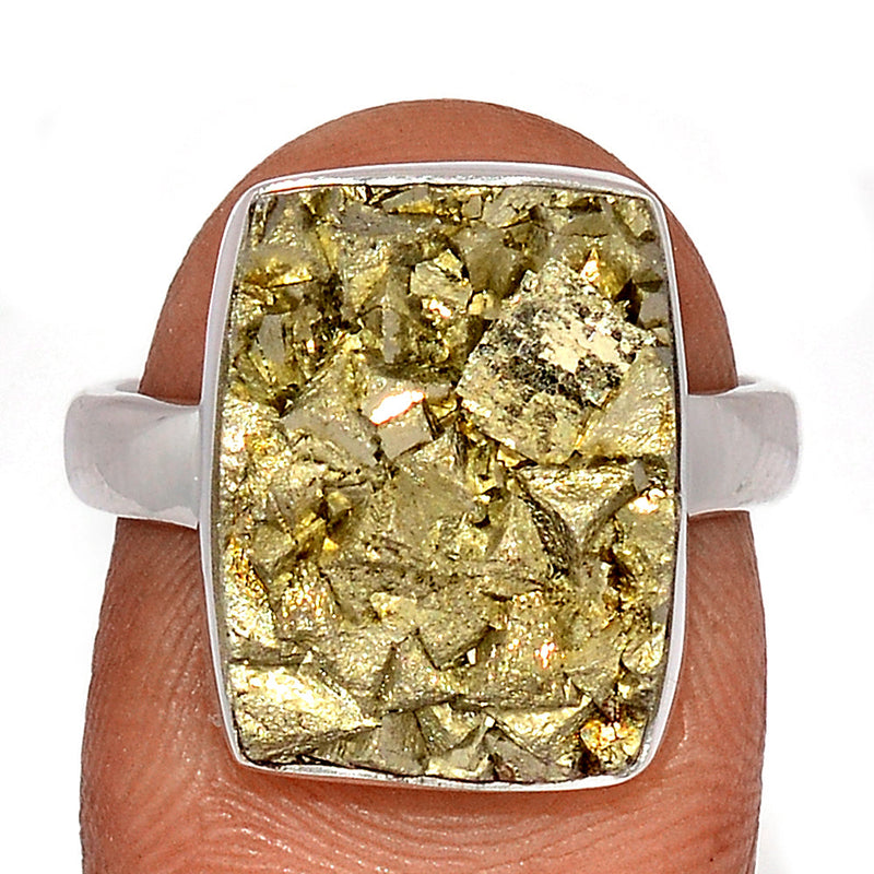 Mexican Pyrite Druzy Rings - PYDR747