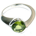8*8 MM Round - Green Amethyst Ring - R5167GA