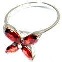 4*8, 3*6 MM Marquise - Garnet Faceted Ring - R5177G