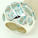 5, 6 MM Square - Blue Topaz Ring - R5201BT