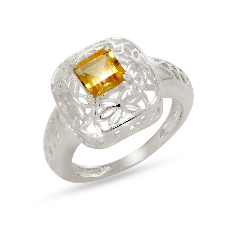 6*6 MM Square - Citrine Ring - R5090C