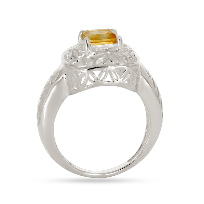 6*6 MM Square - Citrine Ring - R5090C