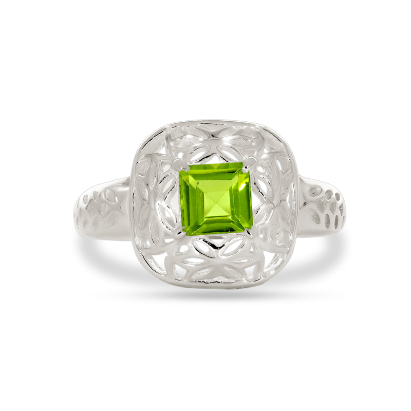 6*6 MM Square - Peridot Ring - R5090P