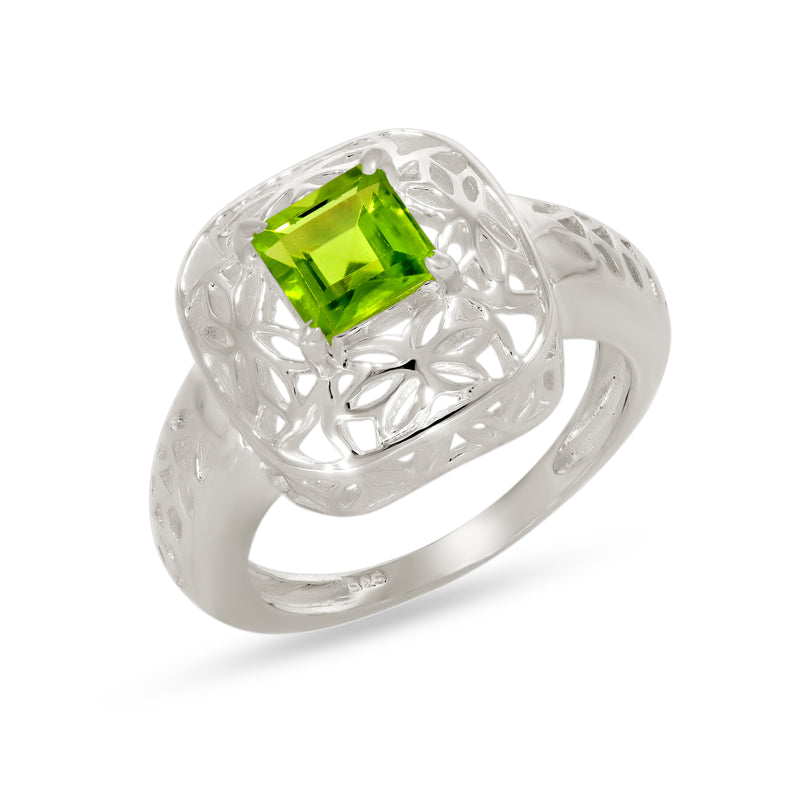 6*6 MM Square - Peridot Ring - R5090P