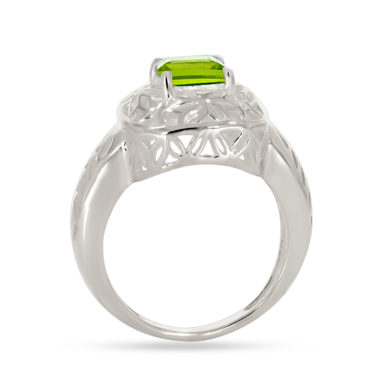 6*6 MM Square - Peridot Ring - R5090P